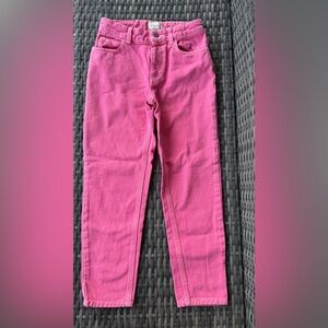 Gucci Girls Hot Pink Mushroom Patch Jeans Pants 8 Years excellent condition